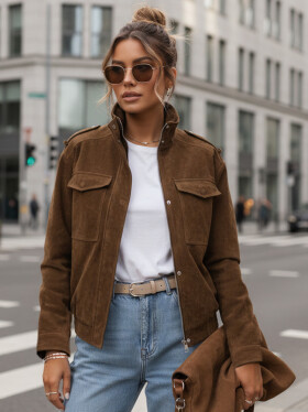 Dámska semišová bomber bunda FashionStreet TY5578 M