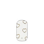 Bastion Collections Keramický oválny tanierik White/Brown srdce