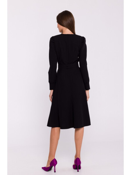 Roztiahnuté šaty S378 čierne - Stylove S