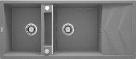 DEANTE DEANTE - Magnetic metallic grey granitový drez, 2-bowl ZRM_S213