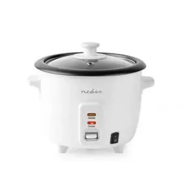 Nedis KARC06WT biela / Ryžovar / 300 W / 0.6 l / nepriľnavý povrch / automatické vypnutie (KARC06WT)