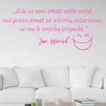 Veselá Stena Samolepka Slogan Jana Wericha Farba: fialová, Veľkosť: 100 x 42 cm