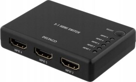 Deltaco HDMI komutatorius DELTACO 5in-1out, 4k in 60Hz, 7.1 audio, Ultra HD, juodas / HDMI-7043