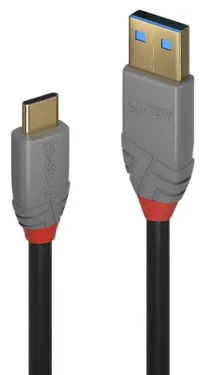 Lindy USB-C - USB-A 0,5 m čierna / Kábel / USB 3.2 / 10 Gbit/s (36910)