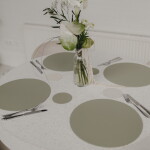 Eulenschnitt Obojstranné prestieranie Heart Green Ø 35 cm