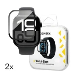 Wozinsky Ochranné tvrdené sklo s čiernym rámčekom pre Apple Watch 42mm / Ochranné sklo / Full Glue / 2 ks