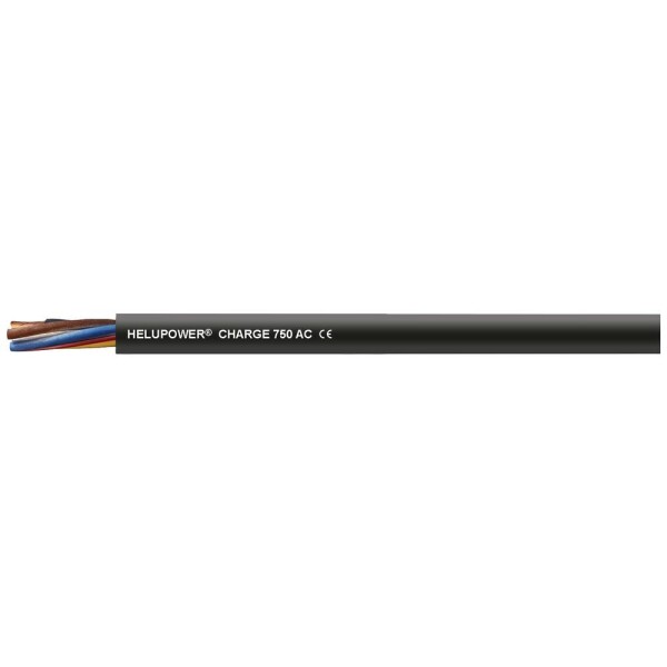 HELU 17001071-50 Nabíjacia linka, HELUPOWER® CHARGE-750-AC, 5 G 6 mm² + 1 x 0.50 mm², čierna, 50 m; 17001071-50