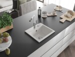 MEXEN/S MEXEN/S - Milo granitový drez 1-miska vrátane batérie Flora, biela 6505-20-670401-02