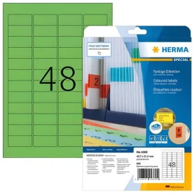 Herma Etikety A4 zelená 45,7x21,2 mm / Etikety / papier matný / snímateľné / 960 ks (4369)