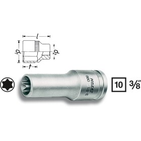 Hazet HAZET 880LG-E10 vonkajší TORX zásuvka T 10 3/8 (10 mm); 880LG-E10