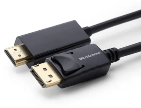 MicroConnect DisplayPort 1.2 (M) - HDMI (M) čierna / Kábel / 1 m / Full HD / 60 Hz (MC-DP-HDMI-100)