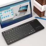 C-tech WLTK-03 čierna / Bezdrôtová klávesnica s touchpadom / Bluetooth 5.0 + 2.4 GHz / USB-C / LED (WLTK-03)