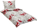 Obliečky bavlna 90/252 šarlatový kvet 140x220, 70x90