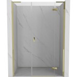 MEXEN/S - Mist-H L sprchové dvere krídlové pravé 135, transparent, zlatá 8A5L-135-001-50-00-P