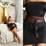 Sexy waist belt in leather look Einheitsgroesse