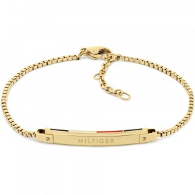Tommy Hilfiger Slušivý pozlátený náramok Linear 2780953