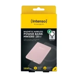 INTENSO MW5000 ružová / Powerbanka / bezdrôtová / MagSafe / 5000 mAh / USB-C PD 20W (7344023)