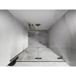 MEXEN/S - Lunar-F skladacie sprchové dvere pravé 75, transparent, zlatá kartáčovaná 836-075-000-55-00-P