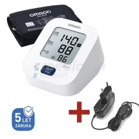 Omron M2+AC biela / Digitálny tonometer so sieťovým zdrojom (8595145035328)