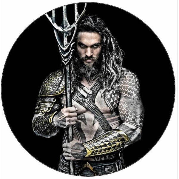 Jedlý papir Aquaman na čiernom pozadí 19,5 cm - Pictu Hap - Pictu Hap