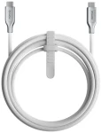 Nomad Kevlar Pletený Kábel USB-C (M) - USB-C (M) 240W 3.0m biela (NM014681858)