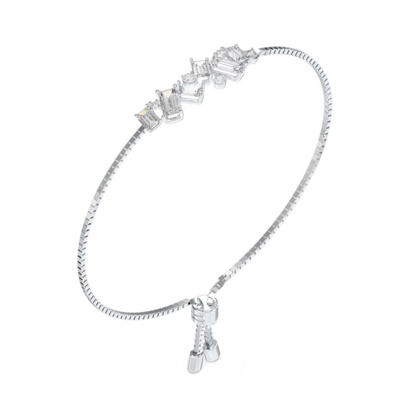 Guess Oceľový náramok s kryštálmi a zirkónmi Chandelier JUBB05363JWRHT/U