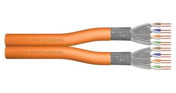 Digitus CAT 7 S/FTP oranžový / Inštalačný kábel / 500 m / AWG 23/1 / LSZH / B2ca / 1200 MHz (DK-1745-VH-D-5)
