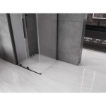 MEXEN/S - Velár sprchovací kút, posuvné dvere 90 x 90, dekor, čierna 871-090-090-31-70