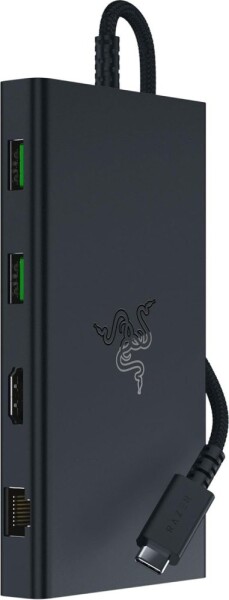 Razer Razer USB-C Dock, Wired, USB 3.2 Gen 1 (3.1 Gen 1) Type-C, 85 W, 10,100,1000 Mbit/s, Black, MicroSD (TransFlash), SD