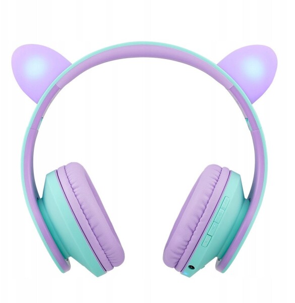 PowerLocus PowerLocus P2 Kids Headphones purple/turquoise with Ears