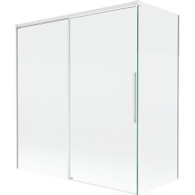 MEXEN/S - Rox vaňová zástena 2-krídlová posuvná 150 + 70 x 150, transparent, biela 8C9-150-070-20-00