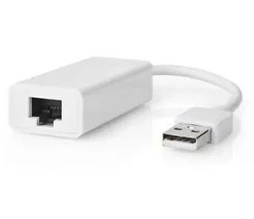 Nedis CCGB60950WT02 biela / USB sieťový adaptér / USB-A 2.0 / RJ-45 / 100 Mbps (CCGB60950WT02)