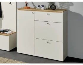 20 Úložná komoda/botník Lime 102 cm, béžový kašmír/dub evoke%
