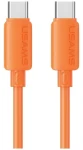 USAMS U98 oranžová / dátový kábel / USB-C - USB-C / 60 W / 3 A / 1 m (SJ787USB03)