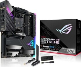 ASUS ROG CROSSHAIR VIII EXTREME / AMD X570 / DDR4 / SATA III / USB / 2x LAN / Wi-Fi 6E / M.2 / sc. AM4 / E-ATX (90MB1860-M0EAY0)