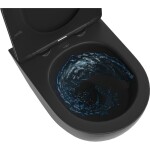 MEXEN/S - Lena Závesná WC misa Rimless Tornado vrátane sedátka s slow slim, duroplast, čierna mat 30220185T