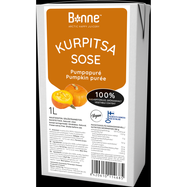 Ovocné pyré 100% Tekvica 1l - Bonne - Bonne