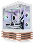 Thermaltake View 170 WS ARGB biela, drevo / mATX / 2x USB-A 3.2 / 3x 120mm ARGB / bez zdroja / priehľadná bočnica (CA-1Z4-00M6WN-WS)
