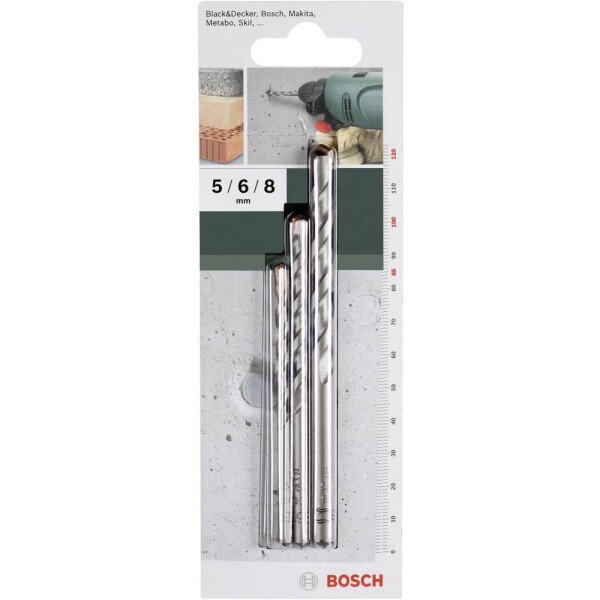 Bosch Accessories 2609255416 tvrdý kov sada vrtákov do betónu 3-dielna 5 mm, 6 mm, 8 mm valcová stopka 1 sada; 2609255416