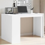 VidaXL Biurko, biele, 123,5x73,5x75 cm, materiał drevopochodny