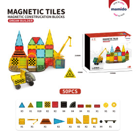 Mamido Mamido Magnetická stavebnica dopravné mesto s žeriavom 50 dielov