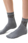 Dámske vzorované ponožky 099 MELANŽOVĚ ŠEDÁ 35-37