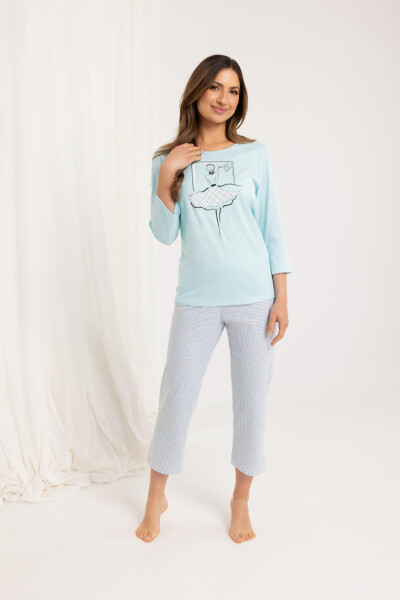 DÁMSKE PYŽAMO 716 J/25 tyrkysová M