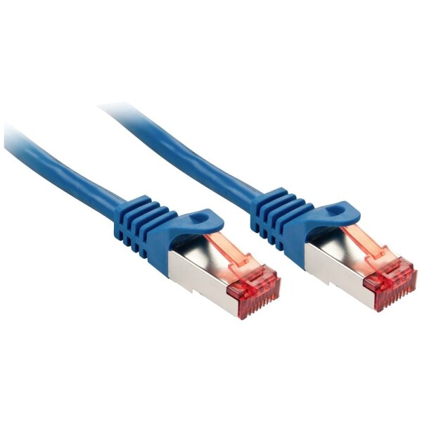 LINDY 47357 RJ45 sieťové káble, prepojovacie káble CAT 6 S/FTP 7.50 m modrá 1 ks; 47357