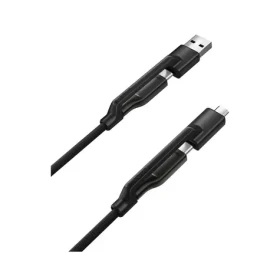 Nomad Universal Pletený Kevlar Kábel USB-C 240W 0.3m čierna / Micro-USB (M) / USB-A (M) / USB-C (M) (NM014926848)