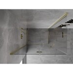 MEXEN/S - Mist-F Duo sprchovací kút skladacie dvere ľavá 120 x 70, transparent, zlato 8A6-120L-070P-50-00