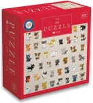 INTERDRUK Puzzle so samolepkami Mačky
