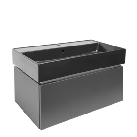 Kúpeľňová skrinka s umývadlom SAT Feel 80x30x46 cm antracit mat SATFEEL80ANTU3 SATFEEL80ANTU3