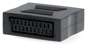 Nedis SCART adaptér čierna / Redukcia / SCART zásuvka - SCART zásuvka / poniklovaný / priamy (CVGB31950BK)