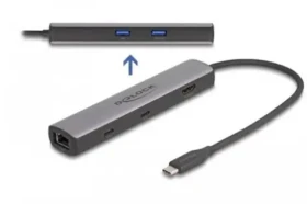 DeLock Dokovacia stanica / USB-C 3.2 Gen 2 / Thunderbolt 3 / Thunderbolt 4 / HDMI / 2.5GbE (87865)